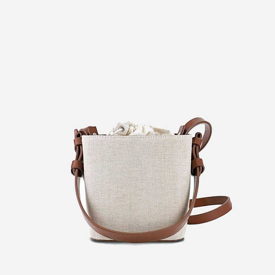 Sac Bandoulière Small Canvas And Leather Bucket Bag | Handbag