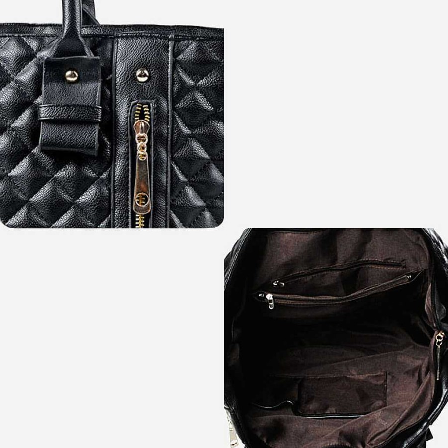 Sac Bandoulière Quilted Leather Tote Handbag | Tote Bag And Tote