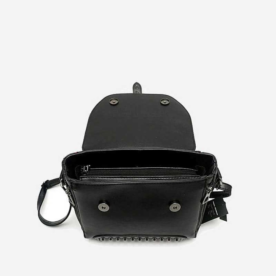 Sac Bandoulière Studded Leather Handbag With Tab | Messenger Bag