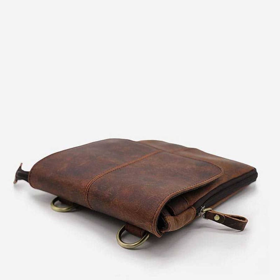 Sac Bandoulière Small Men'S Bag In Full Grain Leather | Small Bag And Pouch