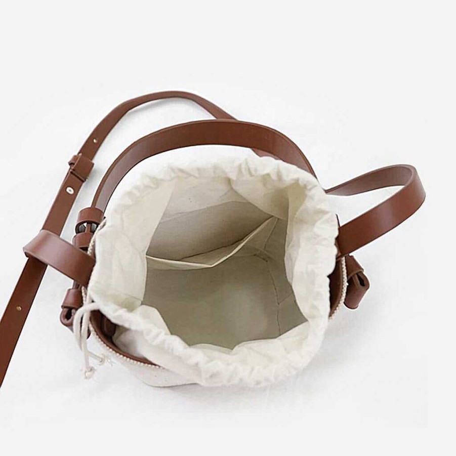 Sac Bandoulière Small Canvas And Leather Bucket Bag | Handbag