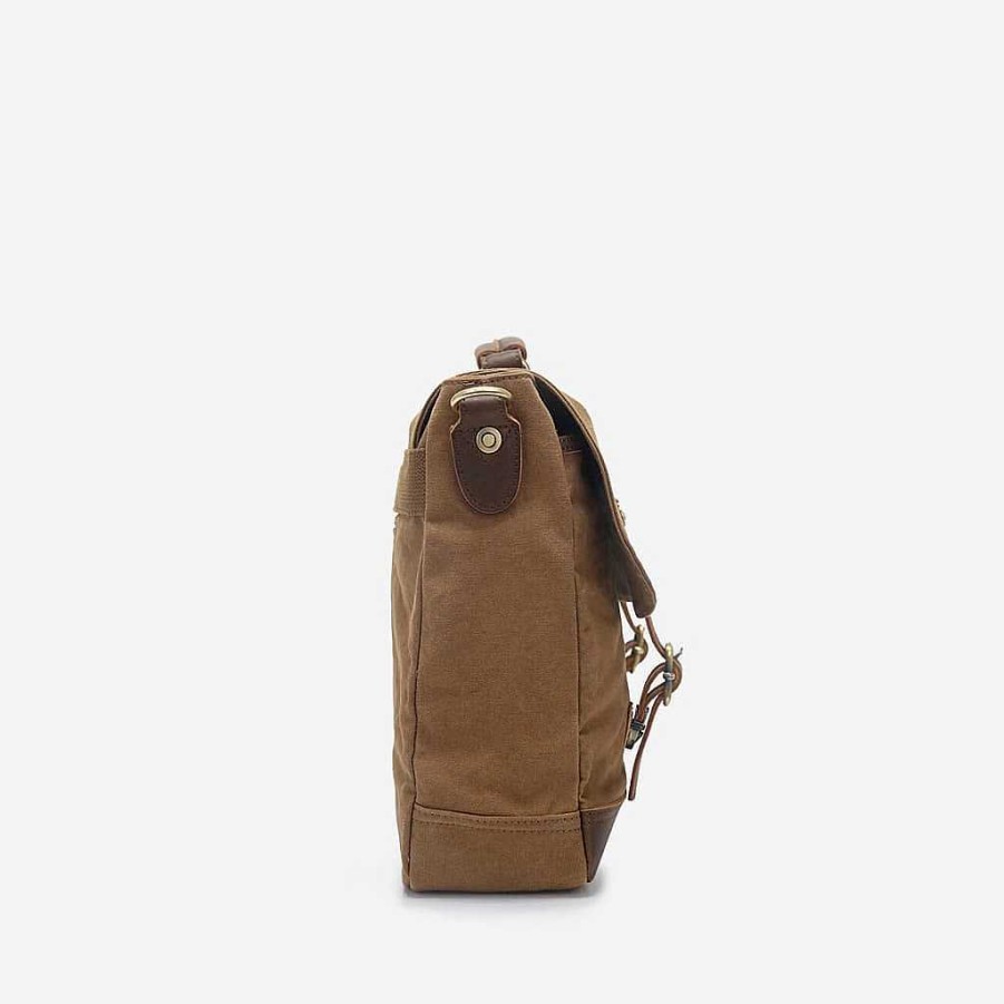 Sac Bandoulière Messenger Bag In Waterproof Canvas And Genuine Leather | Messenger Bag