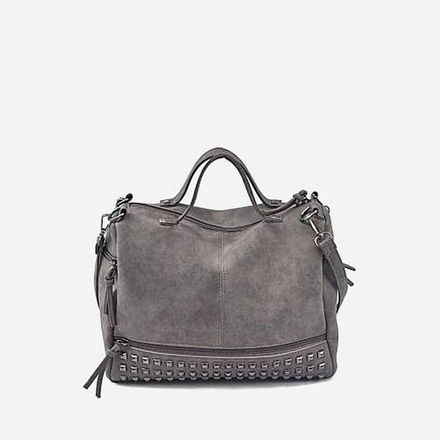 Sac Bandoulière Nubuck Leather Studded Handbag | Handbag