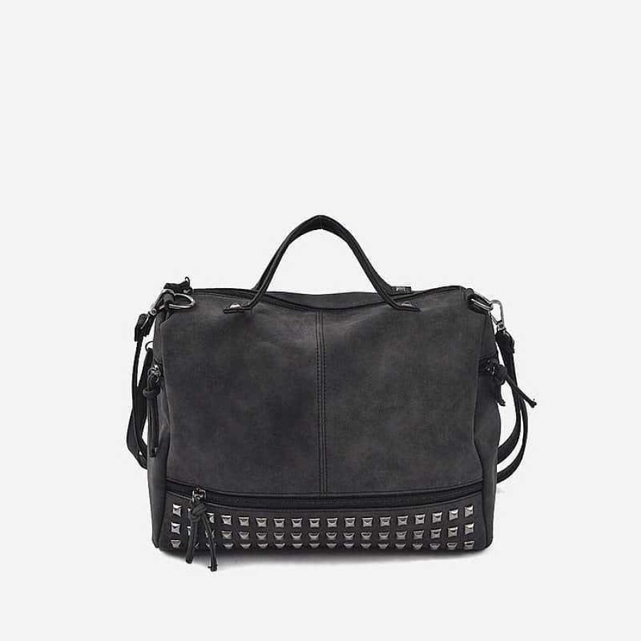 Sac Bandoulière Nubuck Leather Studded Handbag | Handbag