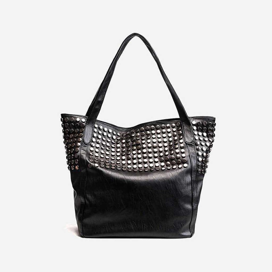 Sac Bandoulière Large Studded Leather Tote Bag | Tote Bag And Tote