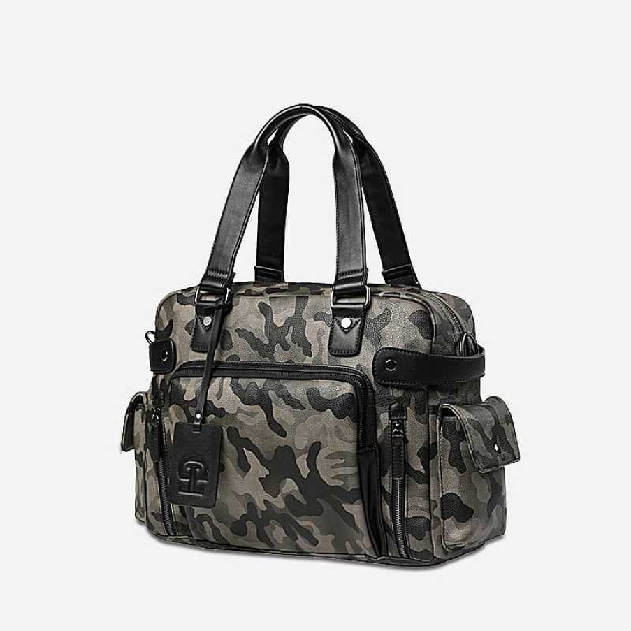 Sac Bandoulière Men'S Crossbody Bag In Camouflage Leather | Travel & Weekend Bag