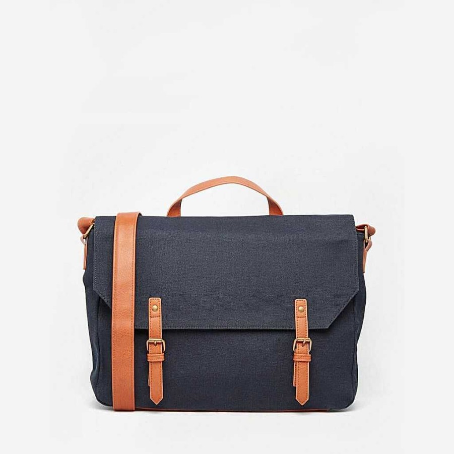 Sac Bandoulière Brown Canvas And Leather Messenger Bag | Messenger Bag