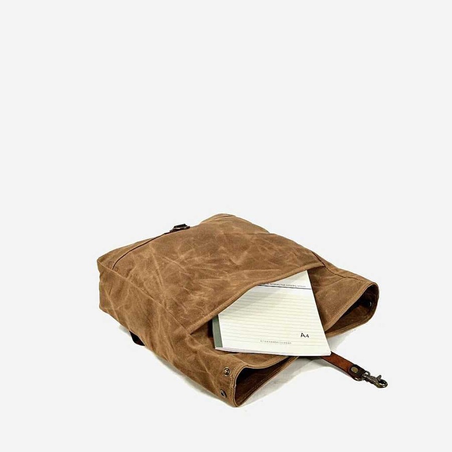 Sac Bandoulière Large Messenger Bag In Coated Canvas And Genuine Leather | Messenger Bag