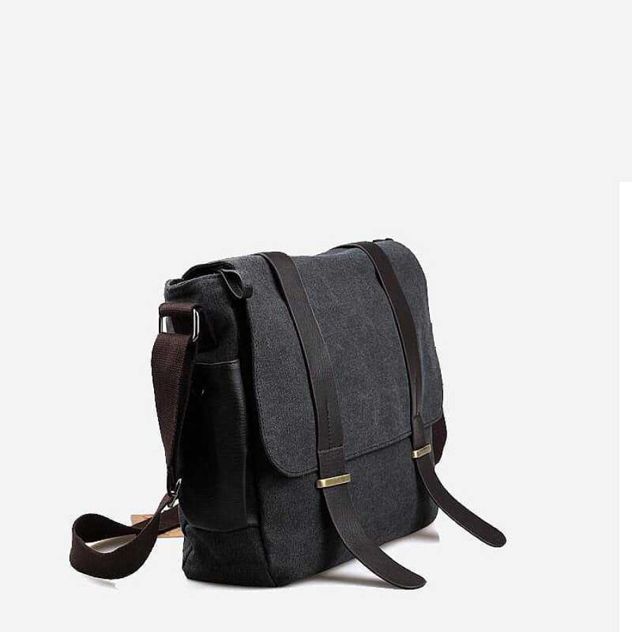 Sac Bandoulière Canvas And Leather Messenger Bag | Messenger Bag