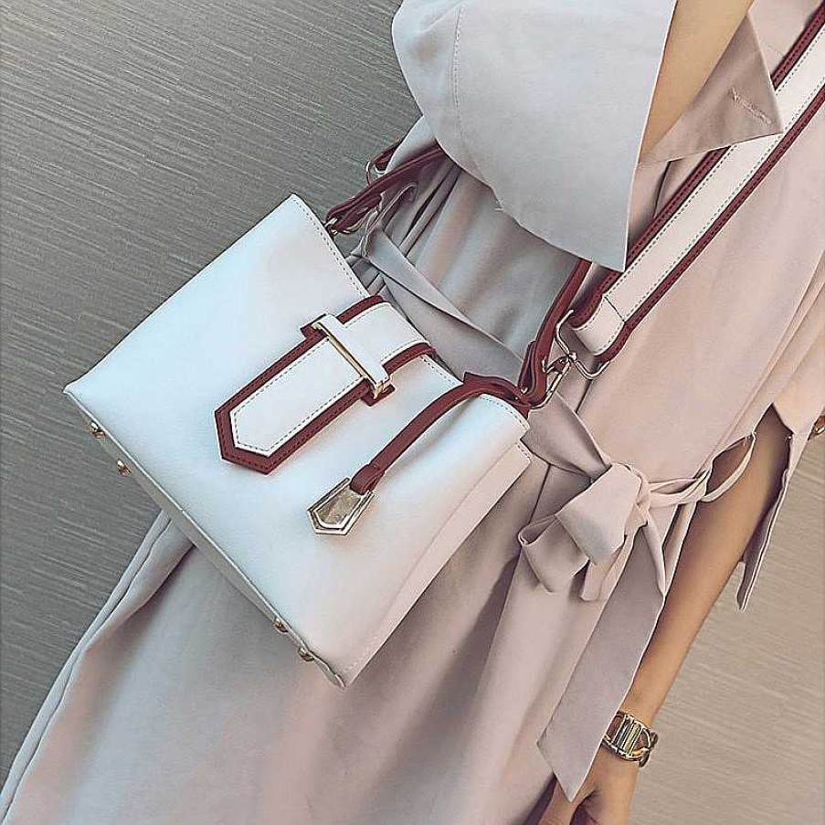 Sac Bandoulière White Leather Crossbody Handbag | Handbag