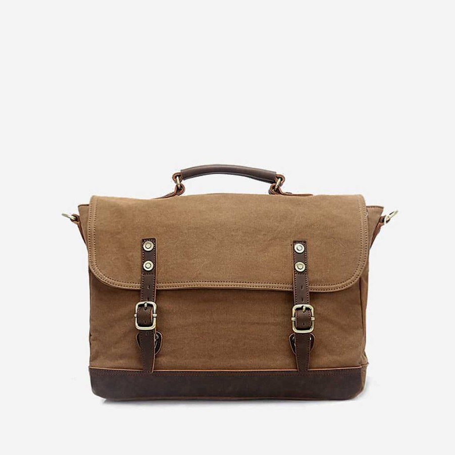 Sac Bandoulière Messenger Bag In Waterproof Canvas And Genuine Leather | Messenger Bag